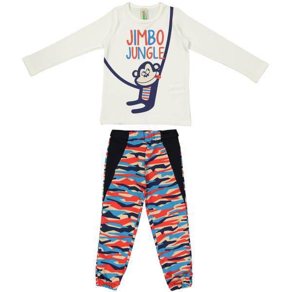 ست لباس پسرانه دینو مدل 16S1-044، Deno 16S1-044 Baby Boy Clothing Set
