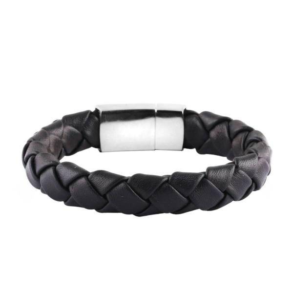 دستبند چرمی آتیس کد I1100SLVB، Atiss I1100SLVB Leather Bracelet