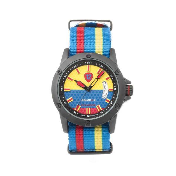 ساعت مچی عقربه ای توولو طرح پرچم اکوادور، Twelve Ecuador Flag Sport Watch