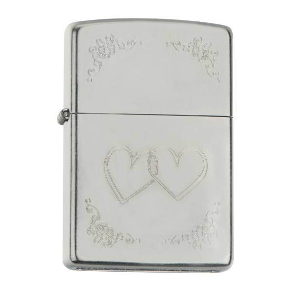 فندک زیپو مدل Heart To Heart 24016، Zippo Heart To Heart 24016 Lighter