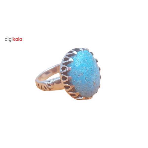 انگشتر نقره فیروزه بلو استون مدل 396110103، Blue Stone 396110103 Turquoise Ring Silver