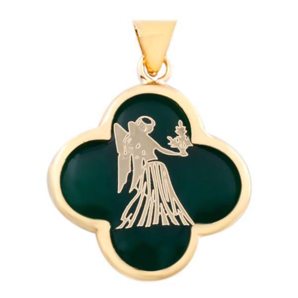 آویز گردنبند طلا 18 عیار مرجان مدل 0135، Marjan 0135 Gold Necklace Pendant Plaque