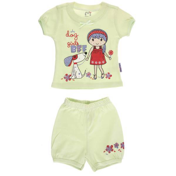 ست لباس دخترانه آدمک مدل 1662001G، Adamak 1662001G Baby Girl Clothing Set