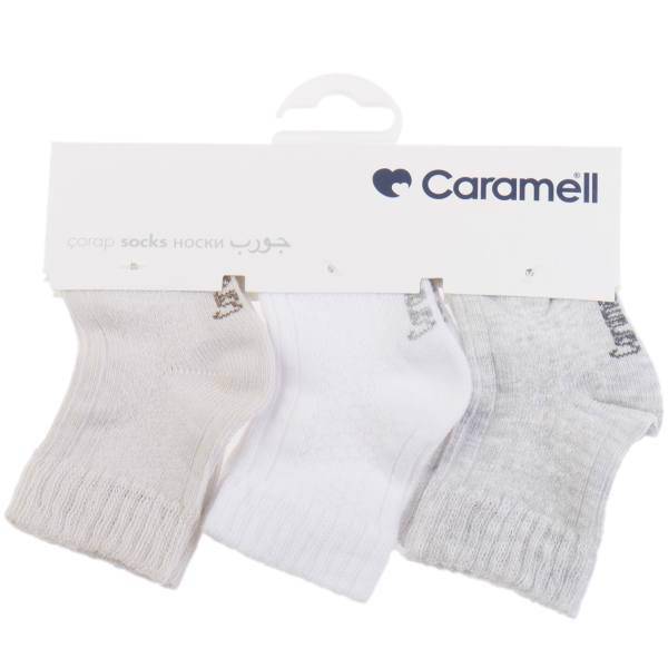 جوراب کارامل مدل COE2364B بسته 3 عددی، Caramell COE2364B Socks Pack Of 3