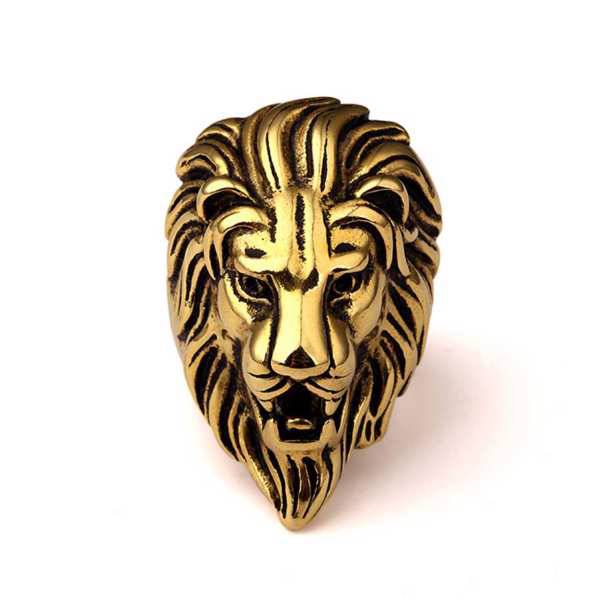انگشتر طلایی طرح شیر مدل Lion 1
