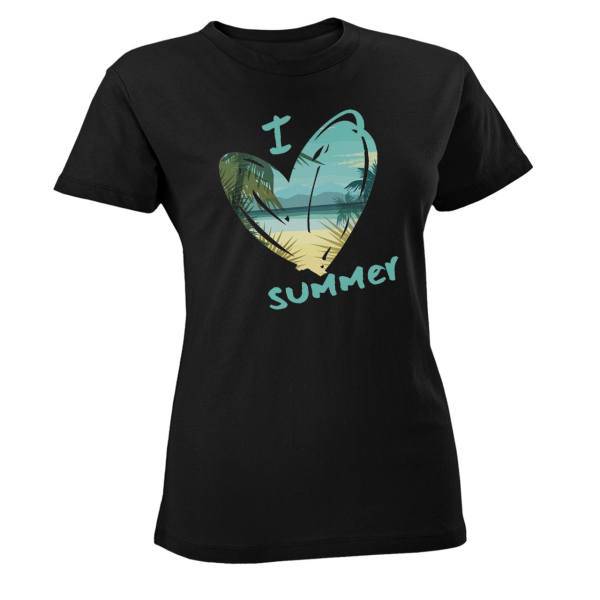 تی شرت زنانه مسترمانی مدل i love summer کد 62