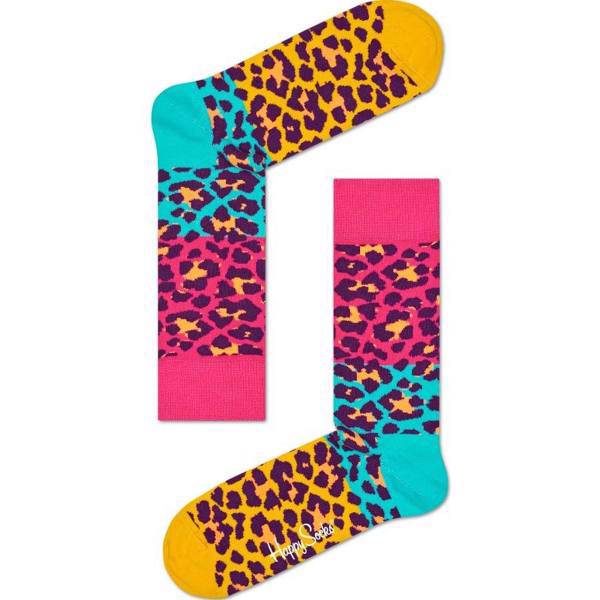 جوراب هپی ساکس مدل Block Leopard، Happy Socks Block Leopard Socks