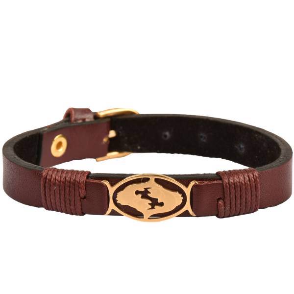 دستبند چرمی کهن چرم طرح تولد اسفند مدل BR47-12، Kohan Charm BR47-12 Leather Bracelet