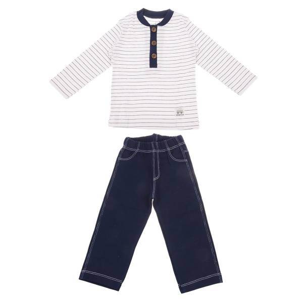 ست لباس پسرانه آدمک مدل 1155012W، Adamak 1155012W Baby Boy Clothing Set