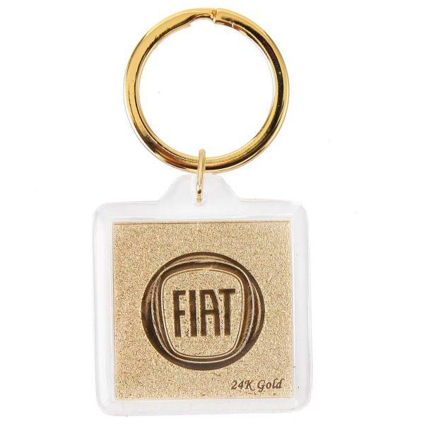 جاسوییچی ورق طلا گالری الون طرح فیات کد 198143، Alone Gallery 198043 Fiat Key Ring