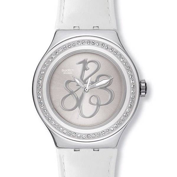 ساعت مچی عقربه ای زنانه سواچ وای ان اس 107 پرلی گلاس، Swatch YNS107 Pearly Gloss