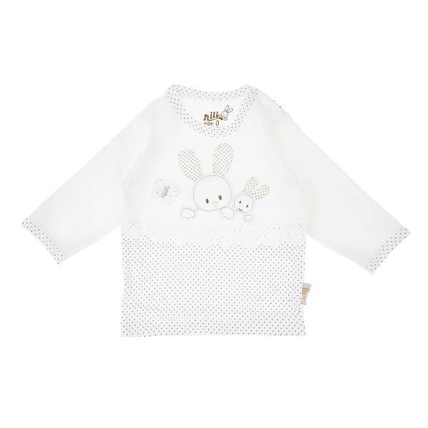 تی شرت آستین بلند نوزادی نیلی مدل Rabbit، Nili Rabbit Baby T Shirt With Long Sleeve