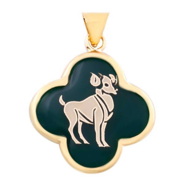 آویز گردنبند طلا 18 عیار مرجان مدل 0130، Marjan 0130 Gold Necklace Pendant Plaque