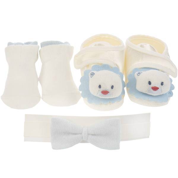 ست هدبند و جوراب و پاپوش یومسه مدل 3762، Yumese 3762 Headband And Socks And Booties Set