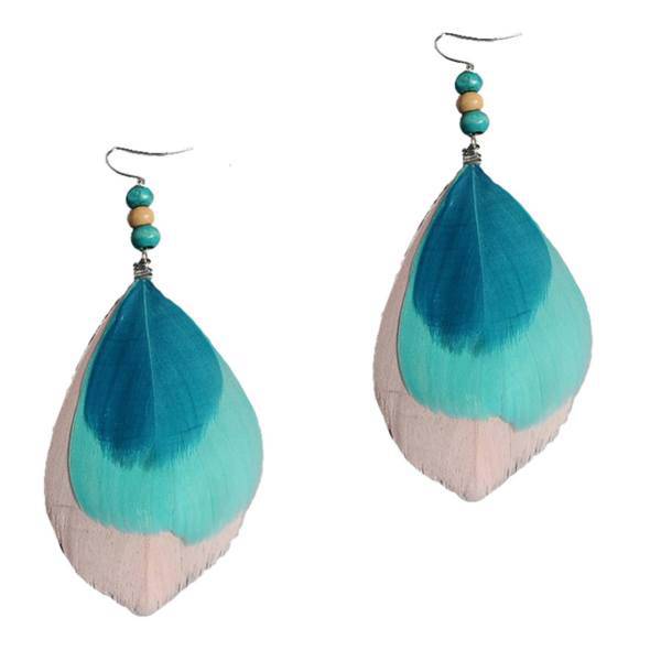 گوشواره گالری شمرون طرح پر کد EAR324B0