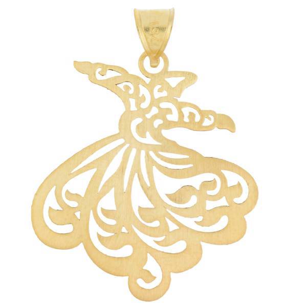 آویز گردنبند طلا 18 عیار رزا مدل N025، Rosa N025 Gold Necklace Pendant Plaque