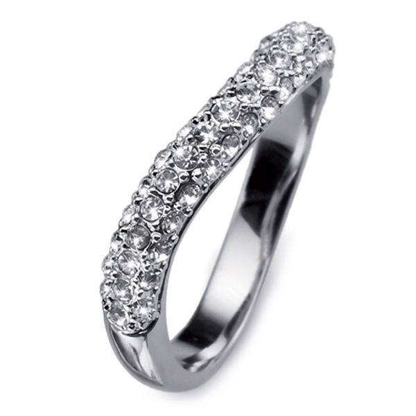 انگشتر کریستال الیور وبر مدل بریل نقره ای 41080RM، Ring Brill rhod. crystal