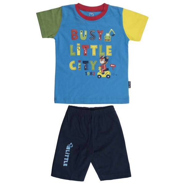 ست لباس پسرانه آدمک مدل 1666003B، Adamak 1666003B Baby Boy Clothing Set