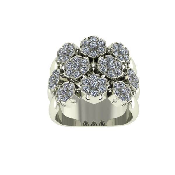 انگشتر طلا 18 عیار اونیکست مدل 2132، Onixset Ten Flowers 2132Gold Ring