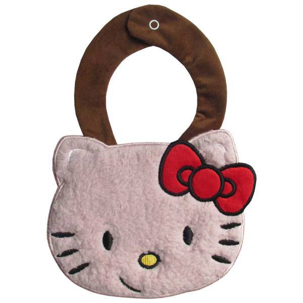 پیشبندکودک مخمل تیک و تاک مدل کیتی طرح عروسکی، Tikotak Hello Kitty Baby Bib