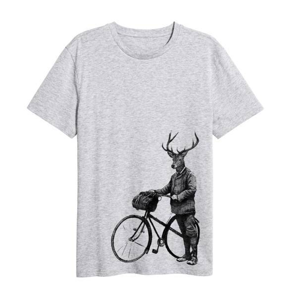 تی شرت ماسادیزان مدل گوزن دوچرخه سوار کد 217، Masa Design Tshirt Deer Cyclist 217