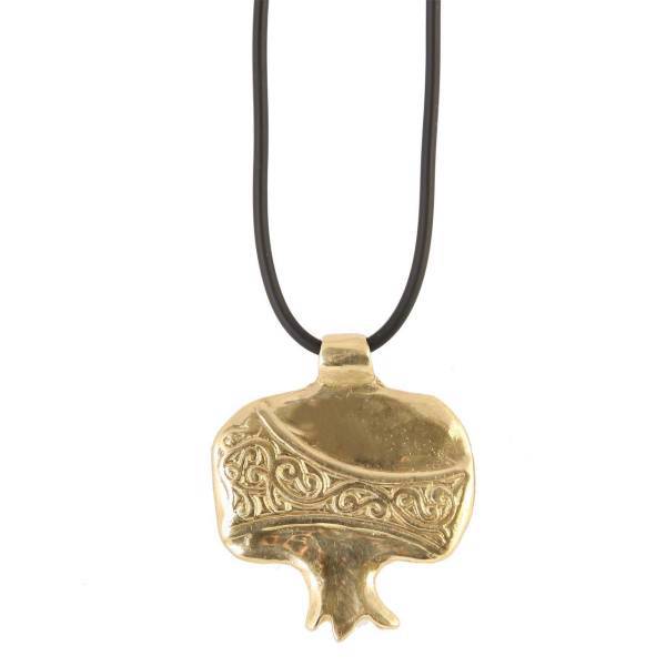 گردن‌ آویز برنجی گالری توانیک مدل 183001 طرح انار، Tevanik 183001 Handmade brass necklace