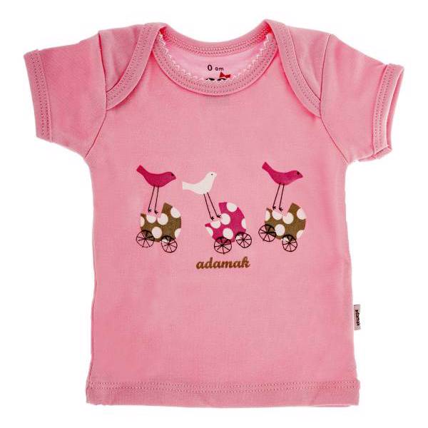 تی شرت آستین کوتاه نوزادی آدمک مدل Carriage، Adamak Carriage Baby T Shirt With Short Sleeve