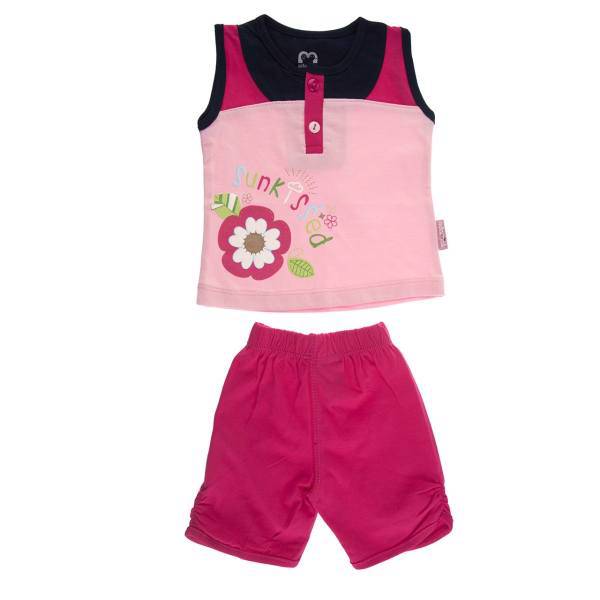 ست لباس دخترانه آدمک مدل 2319001LP، Adamak 2319001LP Baby Girl Clothing Set