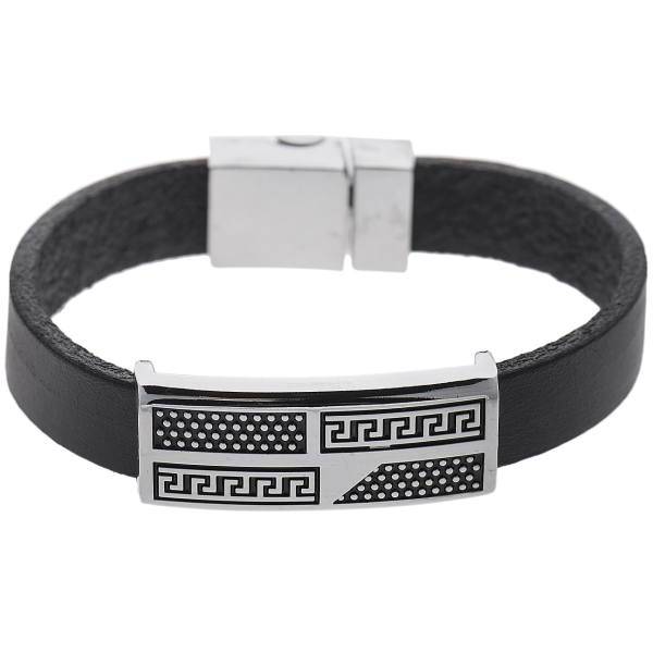 دستبند چرمی جی دبلیو ال مدل B15146، JWL B15146 Bracelets