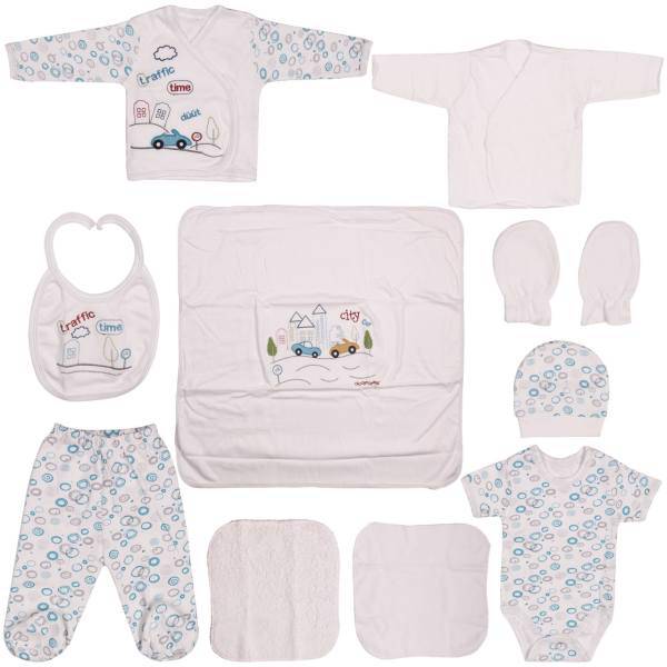 ست لباس نوزاد سی سیم بی بی مدل U3129 بسته 10 عددی، Ciccim Baby U3129 Baby Clothing Set Pack Of 10
