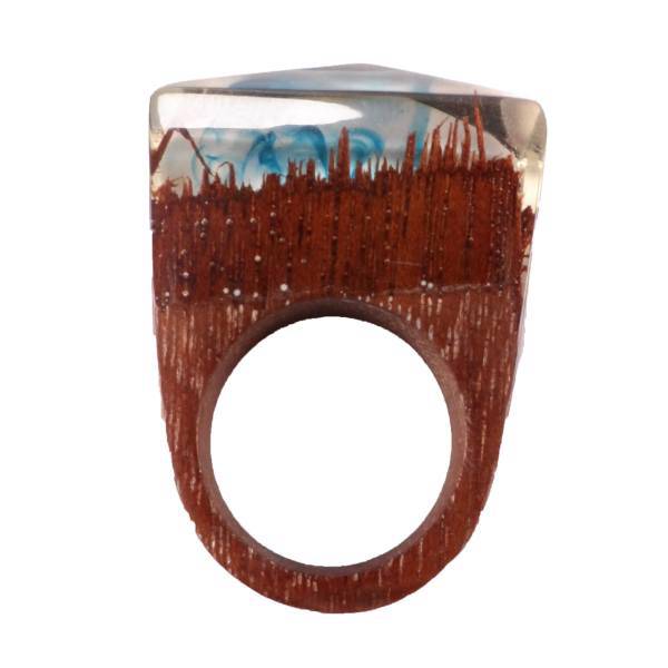 انگشتر چوب و رزین ریلماری مدل WR26، Rilamry Wood and Resin Ring WR26