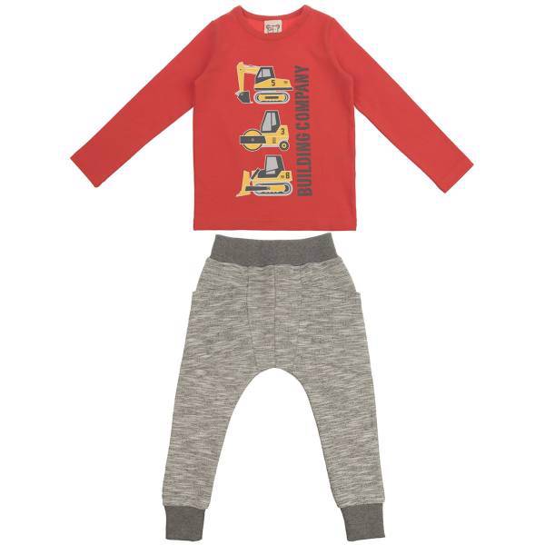 ست لباس پسرانه موشی مدل 16K1-074، Mushi 16K1-074 Boys Clothes Set