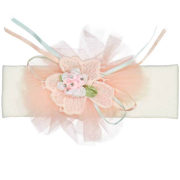 هدبند آلبی ماما مدل Pink Flowers، Albimama Pink Flowers Children And Baby Clothes Headband