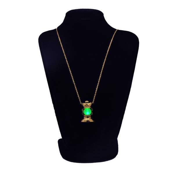 گردنبند لئو مدل کینگ طلایی نور سبز کد KGG، Leo King Gold Green