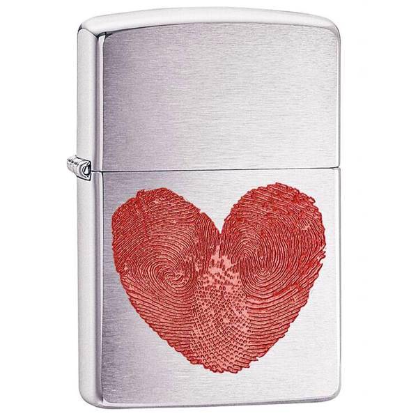 فندک زیپو مدل Heart Thumbprints کد 29068، Zippo Heart Thumbprints 29068 Lighter