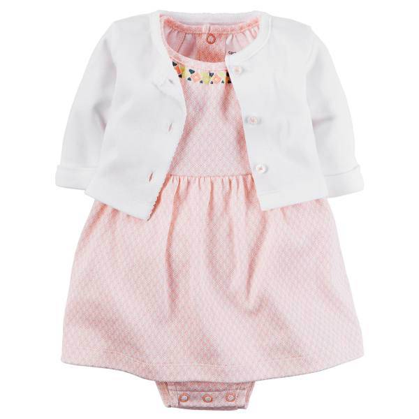 ست پیراهن و ژاکت کارترز مدل 126G283، Carters 126G283 Dress And Cardigan Set
