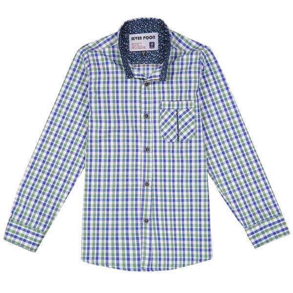 پیراهن آستین بلند پسرانه سون پون مدل 50622، Seven Poon 50622 Long Sleeve Shirt For Boys