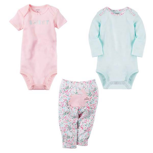 ست لباس دخترانه کارترز مدل 4860، Carters 4860 Girl Clothing Set