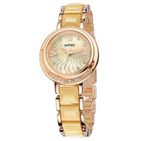 ساعت مچی عقربه ای زنانه کیمیو مدل K496M-Yellow