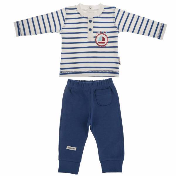 ست لباس پسرانه آدمک مدل 1160011G، Adamak 1160011G Baby Boy Clothing Set