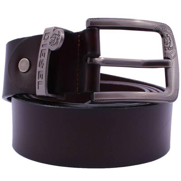 کمربند مردانه چرم کافی طرح Diesel D، Coffee Diesel D Leather Belt For Men