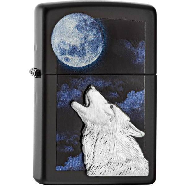 فندک زیپو مدل Howling Wolf کد 28879، Zippo Howling Wolf 28879 Lighter