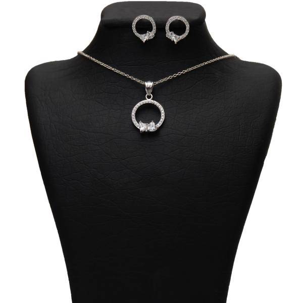 نیم ست نقره شهر جواهر مدل SJS-SE005