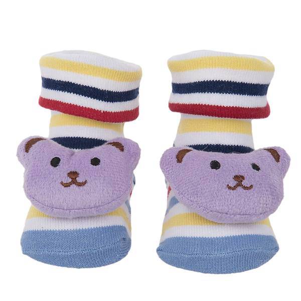 جوراب عروسکی بور بیر طرح گربه بنفش 2، Baoer Beier Voilet Cat 2 Socks