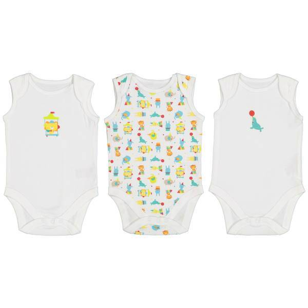 ست زیر دکمه دار رکابی مادرکر مدل E8011 بسته 3 عددی، Mothercare E8011 Under Button Singlet Set Pack Of 3