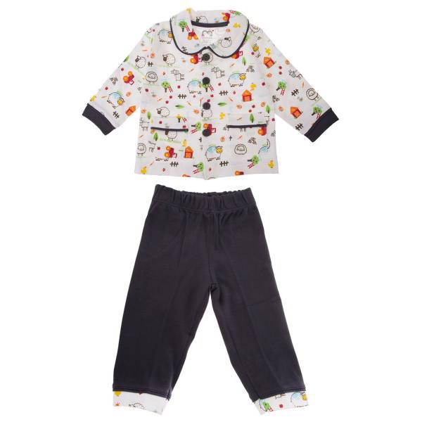 ست لباس پسرانه آدمک مدل 2624001G، Adamak 2624001G Baby Boy Clothing Set