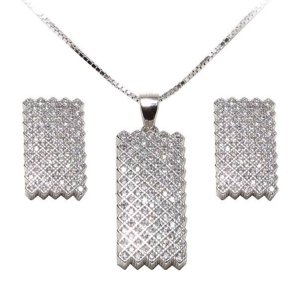 نیم ست نقره شهر جواهر مدل SJ-ZSE023، Shahrejavaher SJ-ZSE023 Silver Half Set