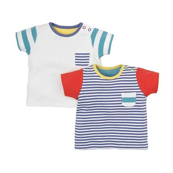 ست تی شرت آستین کوتاه مادرکر مدل B2241 بسته 2 عددی، Mothercare B2241 Baby T Shirt With Short Sleeve Set Pack of 2