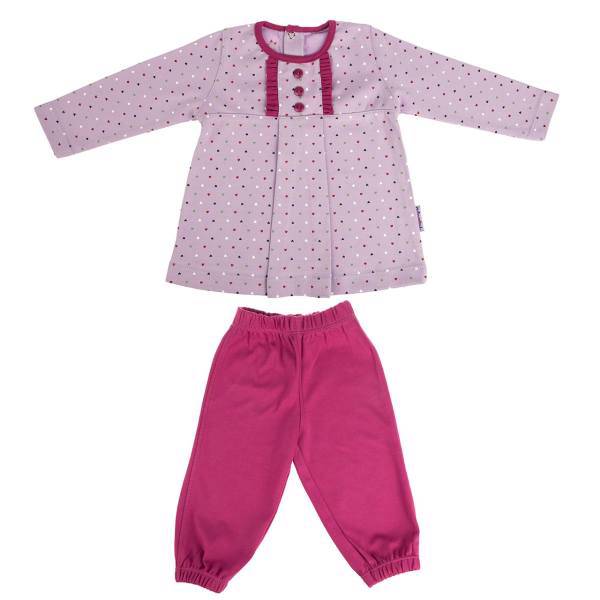 ست لباس دخترانه آدمک مدل 1151011V، Adamak 1151011V Baby Girl Clothing Set