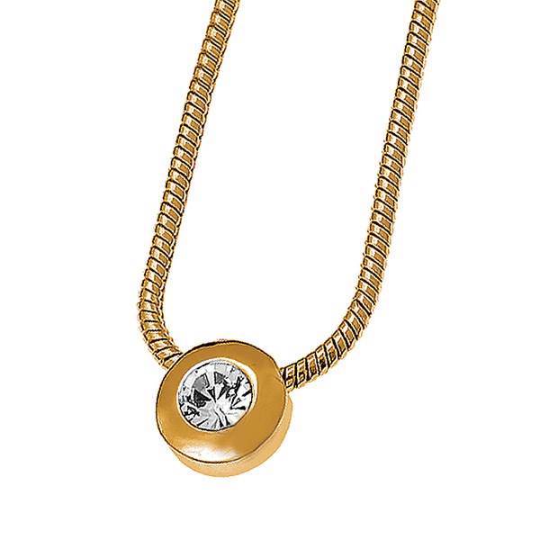 گردنبند کریستال الیور وبر مدل دیاموند طلایی 8133G، Oliver Weber 8133G Gold Diamond Crystal Necklace